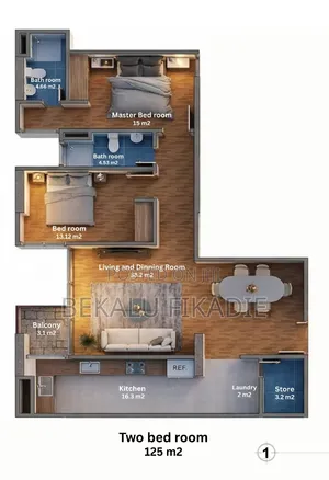2bdrm Apartment in ሱቅ እና መኖሪያ, Yeka for sale