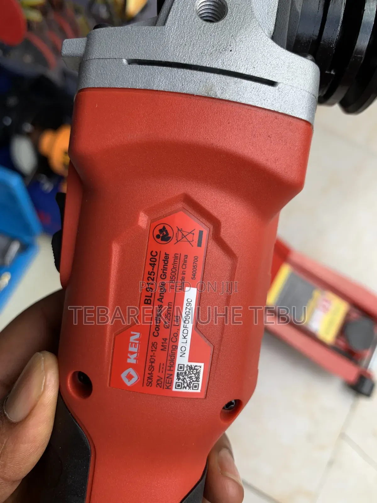 KEN 20V Cordless Angle Grinder 125mm + 4.0Ah Battery