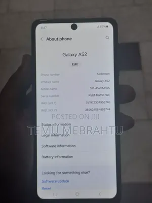 New Samsung Galaxy A52 5G 128 GB Black