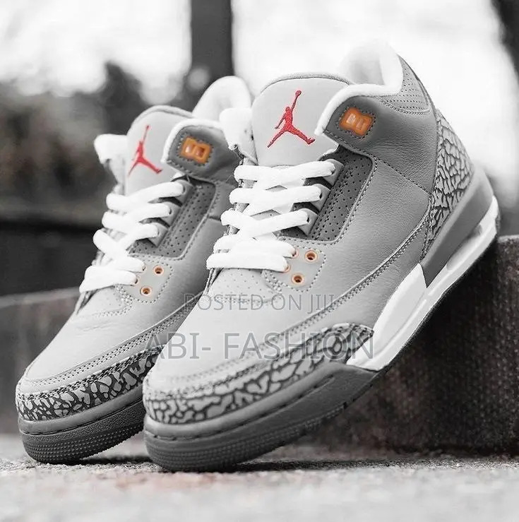 Air Jordan 3 OG “Cool Grey” Grey/White High Sneakers— New Arrival