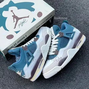Air Jordan 4 Retro “Snorlax Custom” Blue/Black High — New Arrival