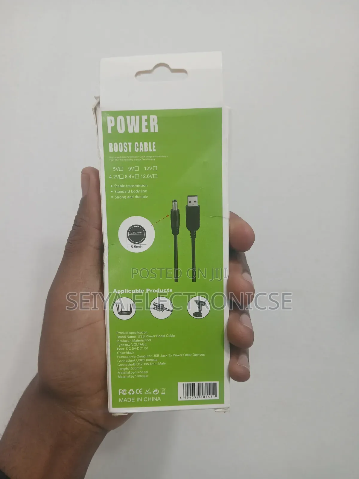 Power Boost Cables (USB to DC Step-Up Converter Cables)
