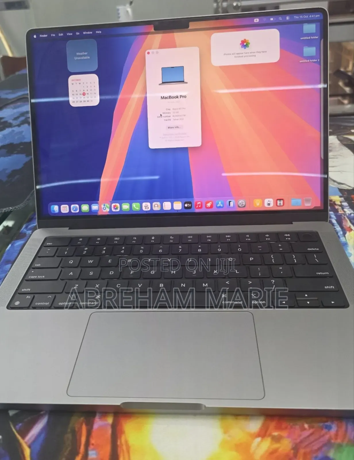 New Laptop Apple MacBook Pro 2021 M1 32GB Apple M1 Pro SSD 1T