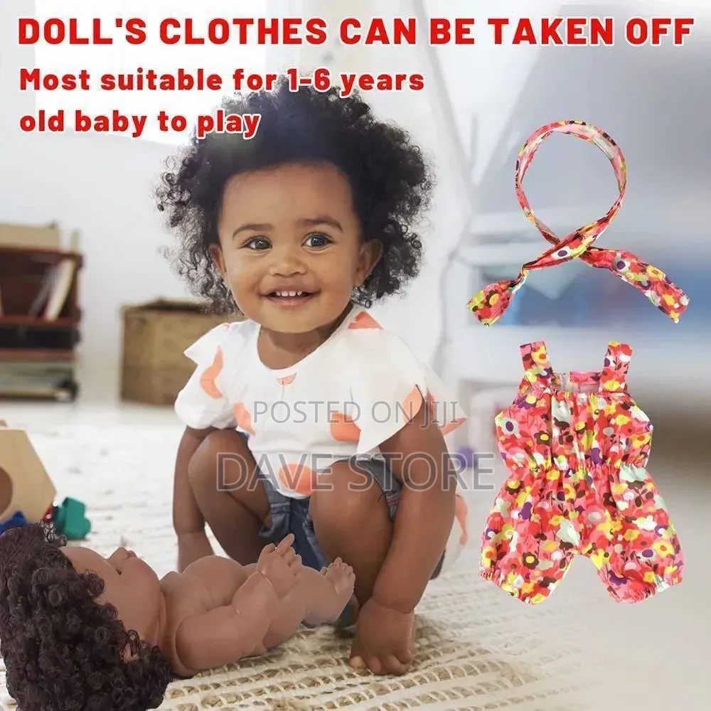  African Blacki Girl Doll With Dress