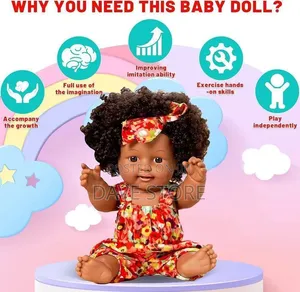  African Blacki Girl Doll With Dress