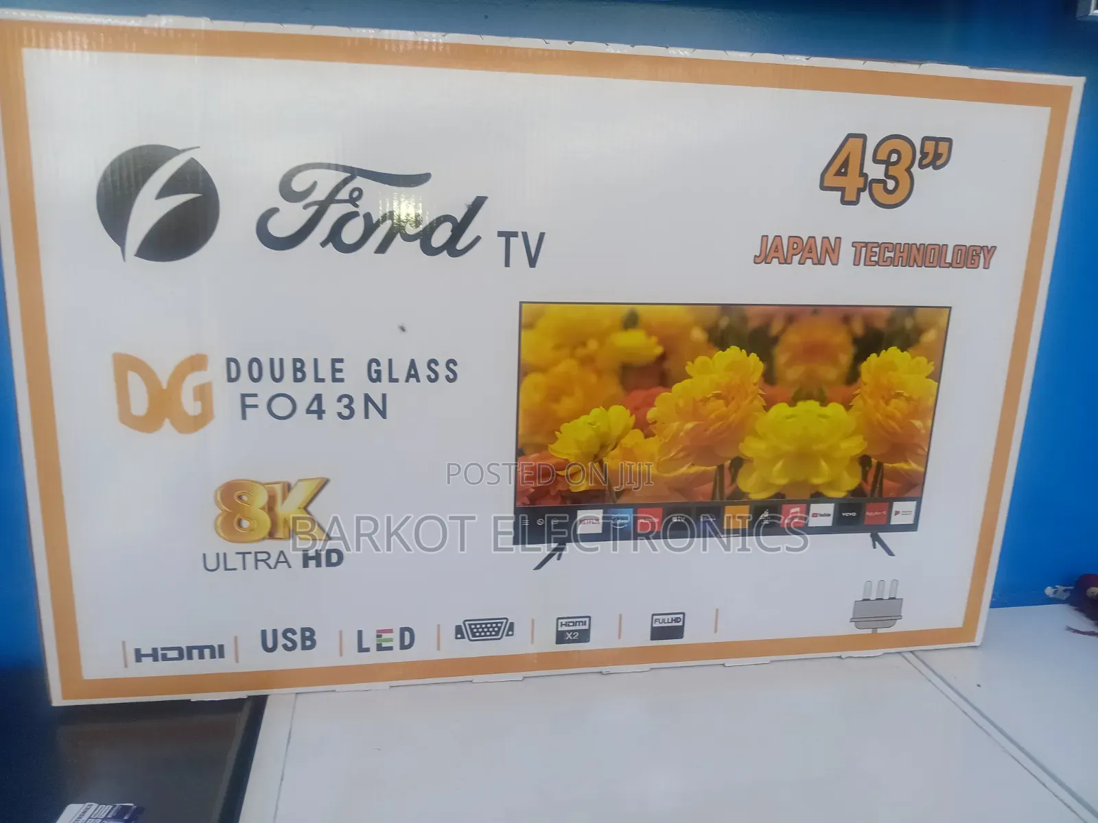 Fired Smart Led TV 43 Inch 4k Andraid Doubel Gelass Adis 2026 Model Nw