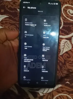Tecno Camon 18 P 128 GB Blue