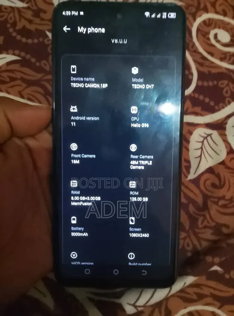 Tecno Camon 18 P 128 GB Blue