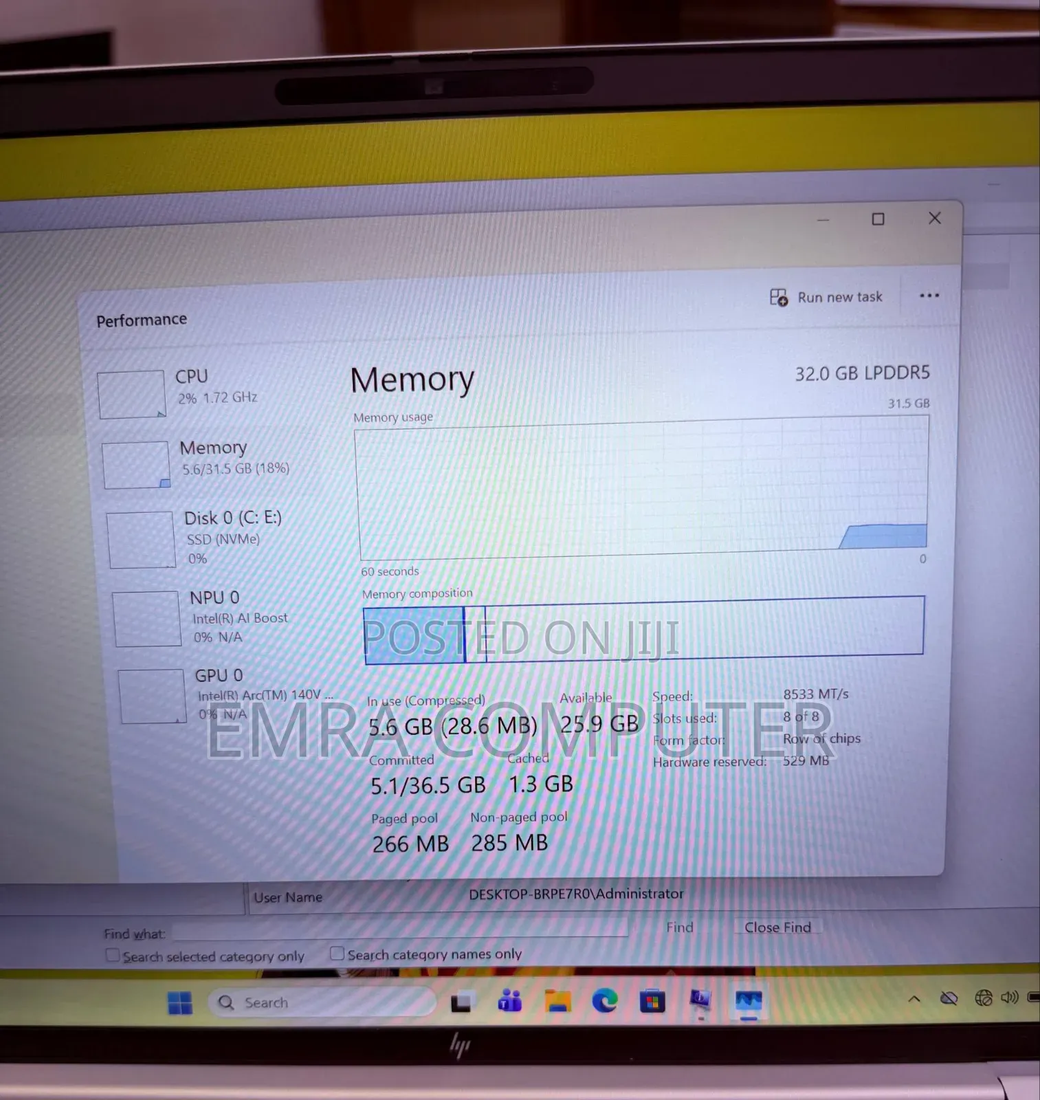 New Laptop HP 32GB Intel Core Ultra 7 SSD 1T