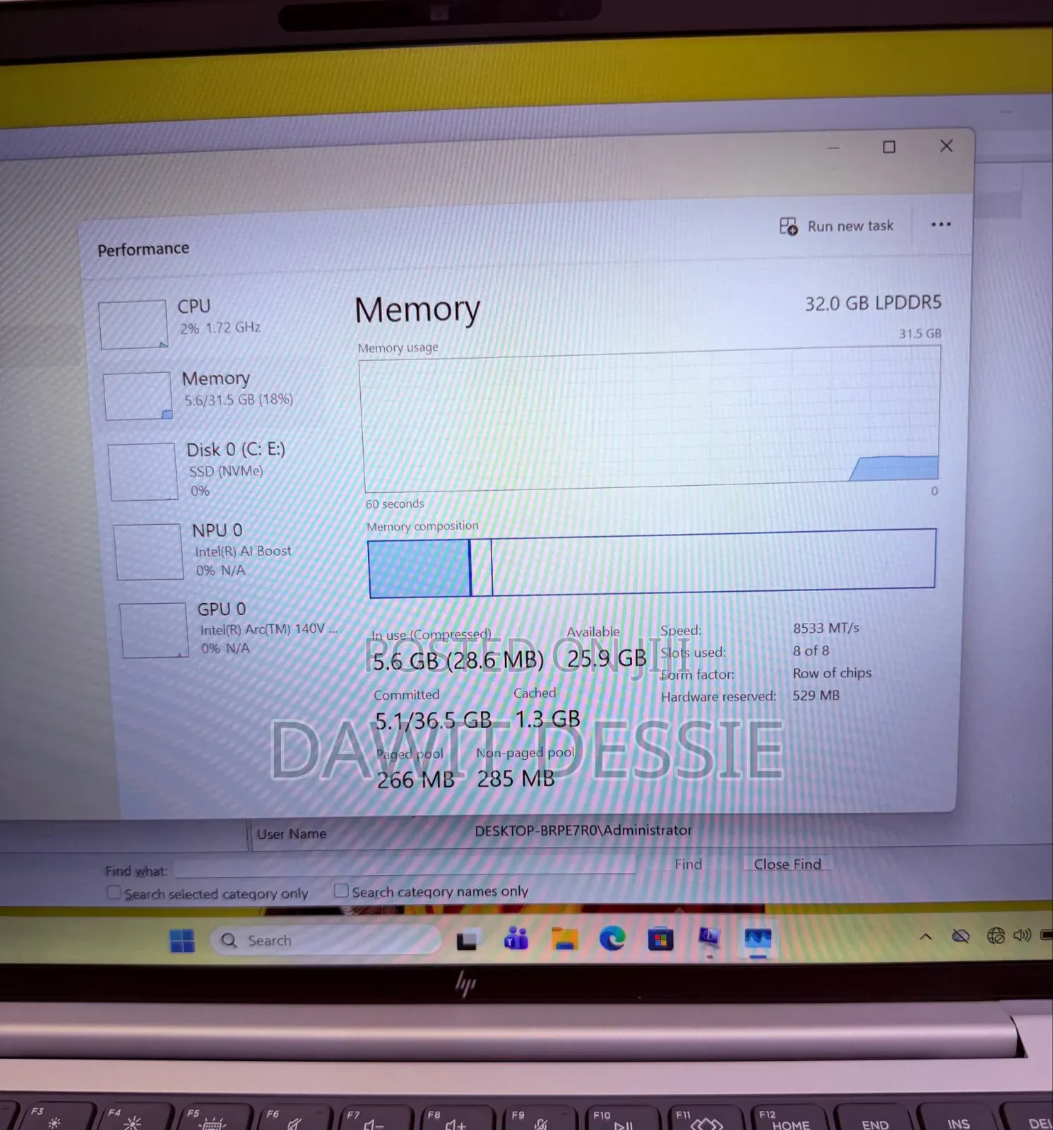 New Laptop HP 32GB Intel Core Ultra 7 SSD 1T