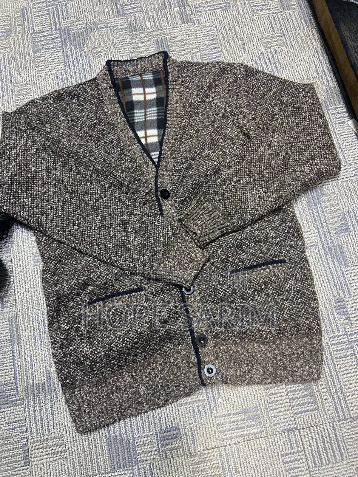 Premium Men's Fleece-Lined Winter Knit Cardigan