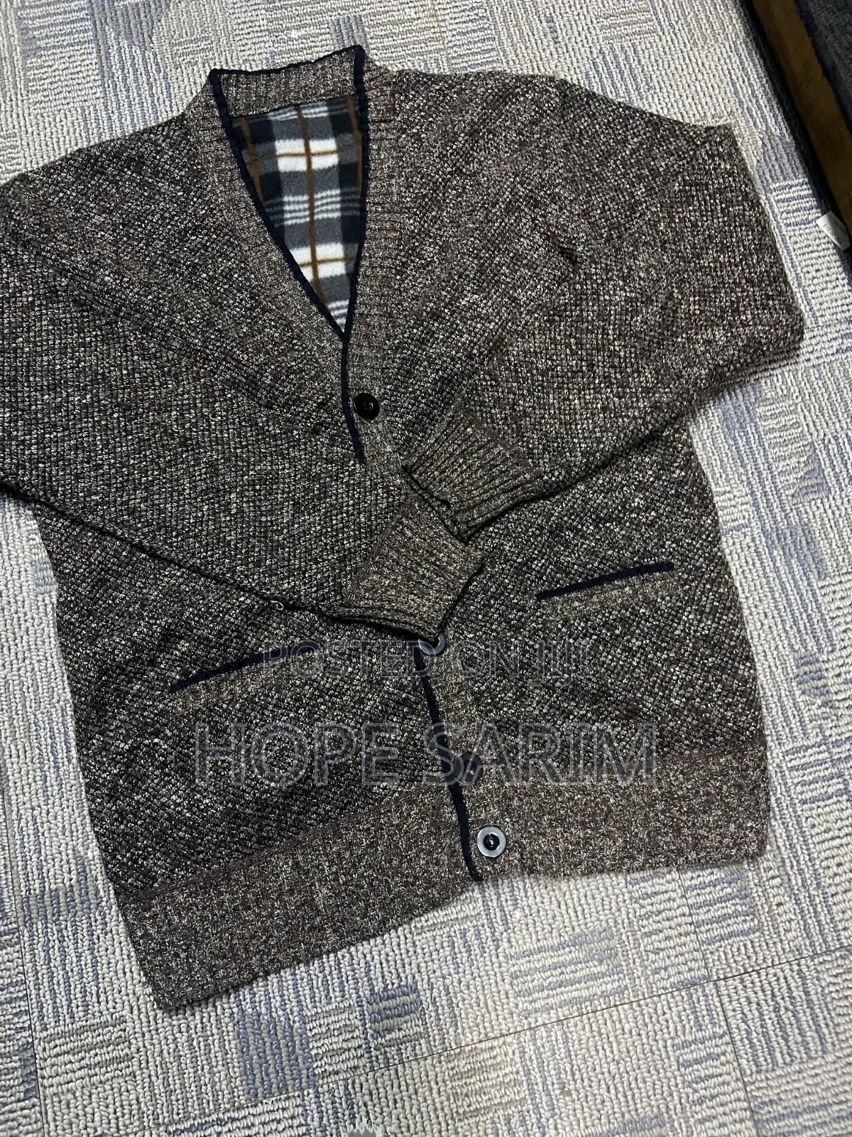 Premium Men's Fleece-Lined Winter Knit Cardigan