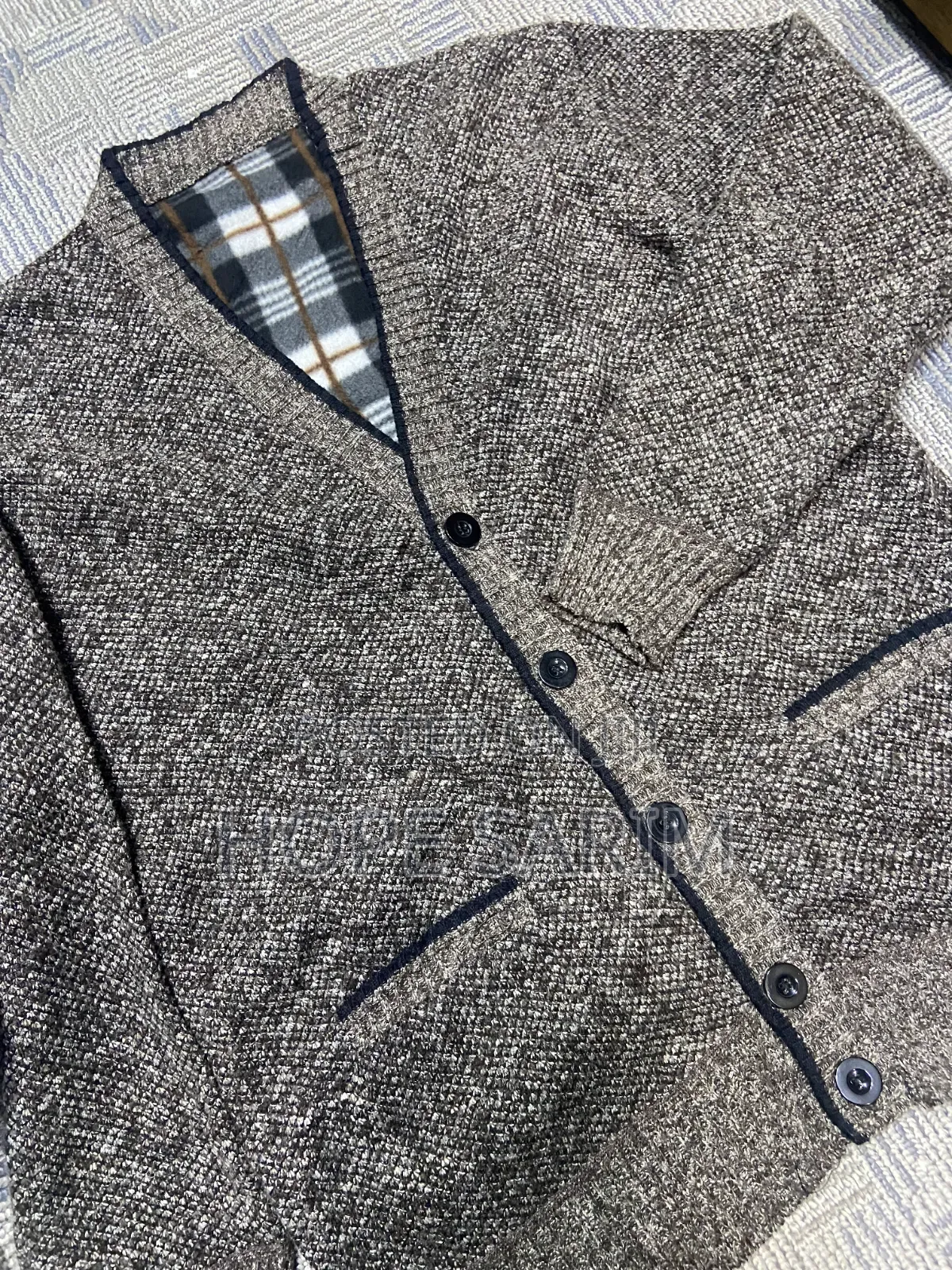 Premium Men's Fleece-Lined Winter Knit Cardigan