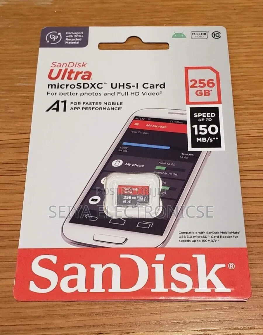 SanDisk Ultra microSDXC UHS-I Card With a Storage Capacity of 256 GB