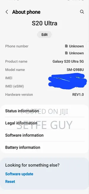Samsung Galaxy S20 Ultra 5G 128 GB Black