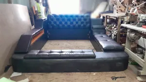 Super King Size Bed Fully Leather Design