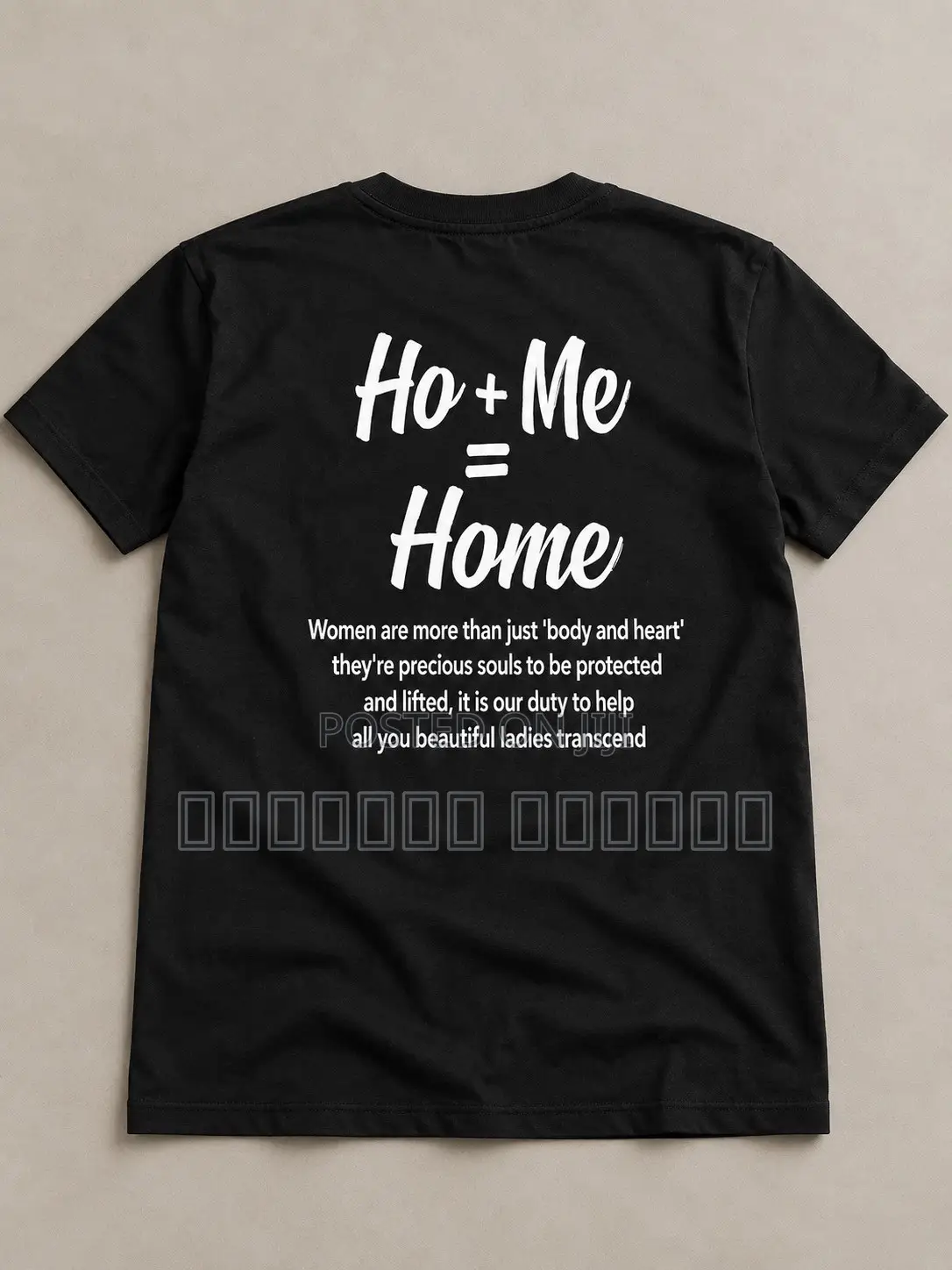 Black Custom Printed T-Shirt – Ho + Me