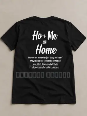 Black Custom Printed T-Shirt – Ho + Me