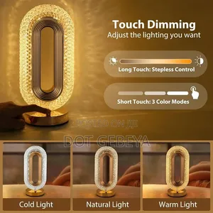 Crystal Oval Led Table Lamp