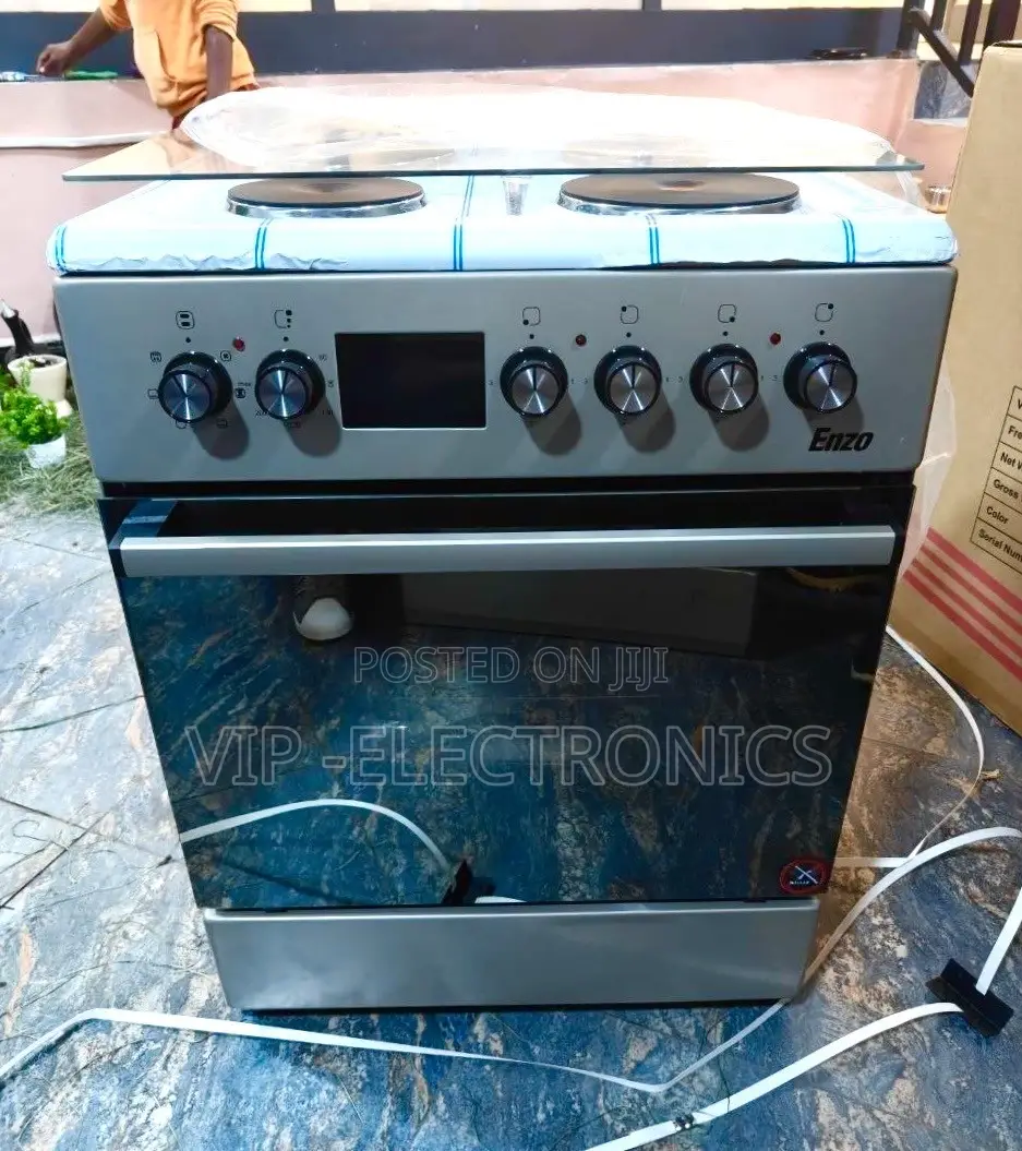 Enzo Oven Electric Cooker With – Double Electric Hot Plates 60x60 Oven