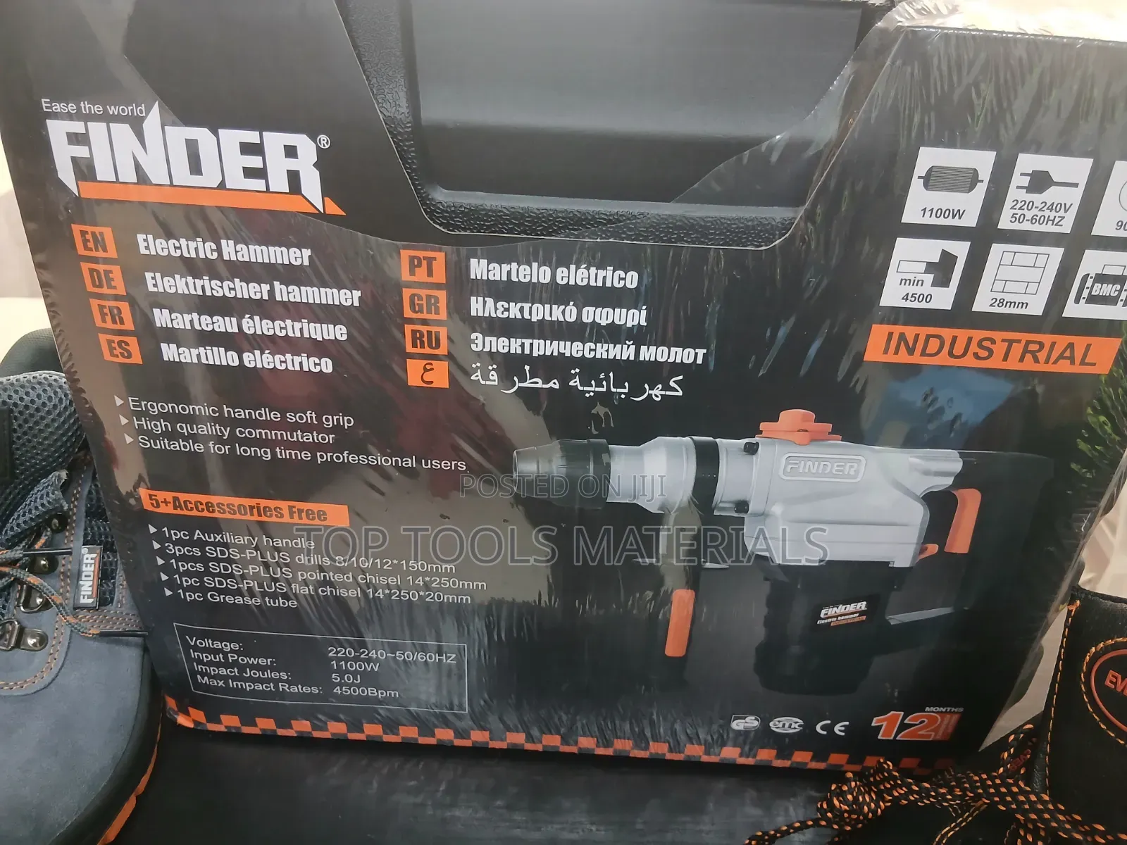,FINDER Industrial Electric Rotary Hammer Drill.