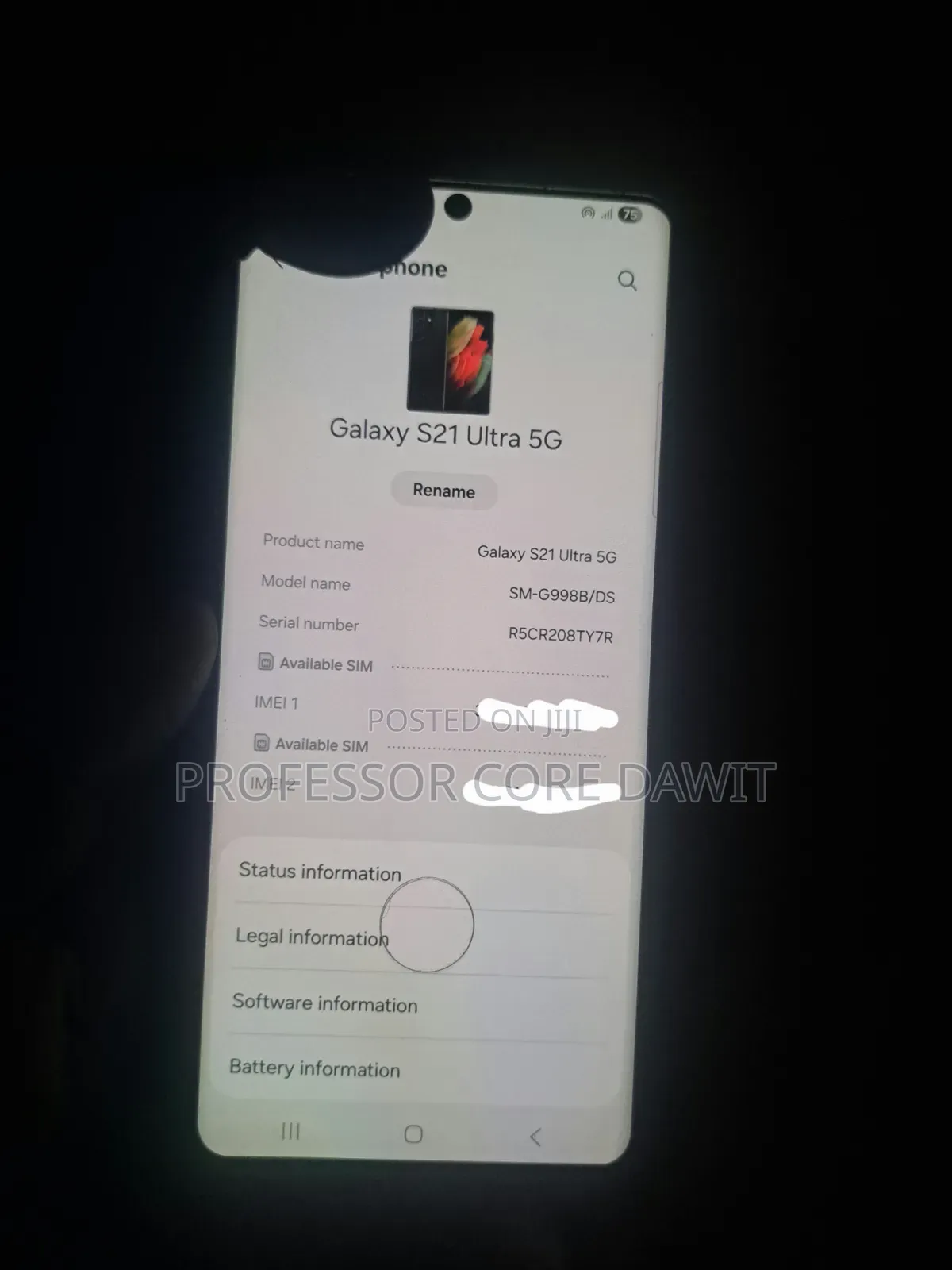 Samsung Galaxy S21 Ultra 5G 256 GB Black