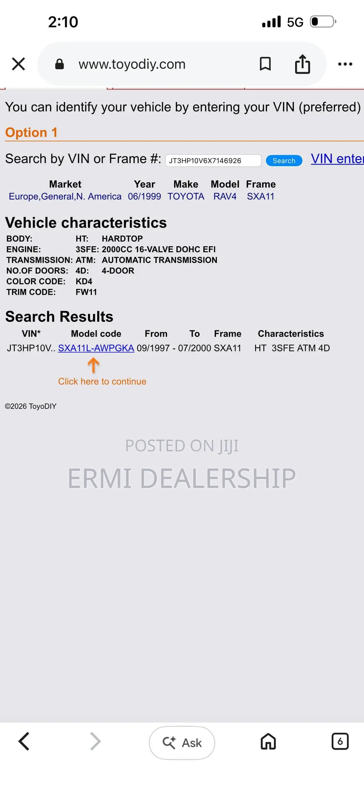 Toyota Corolla 1999 Green