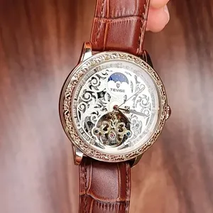 TEVISE Watch - Stylish & Durable Golden Mens Timepiece