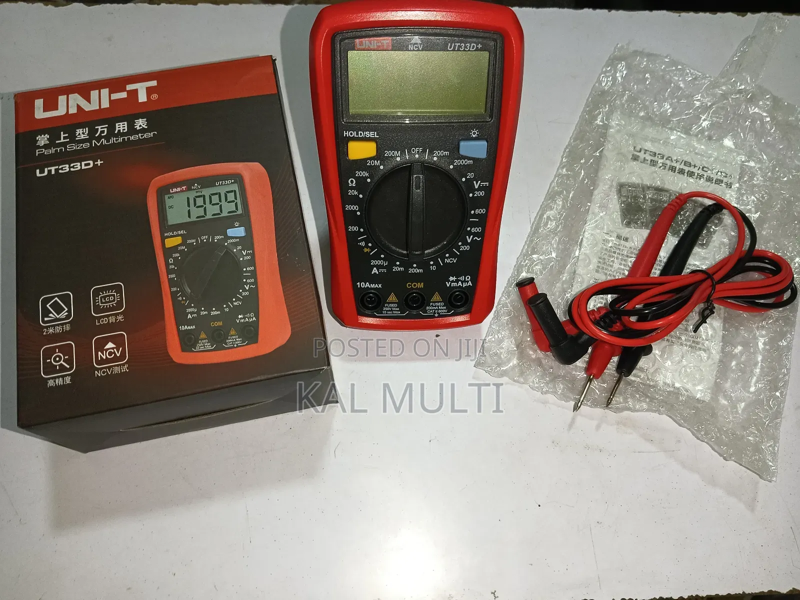 UNI-T UT33D+ Digital Multimeter With NCV - Brand New