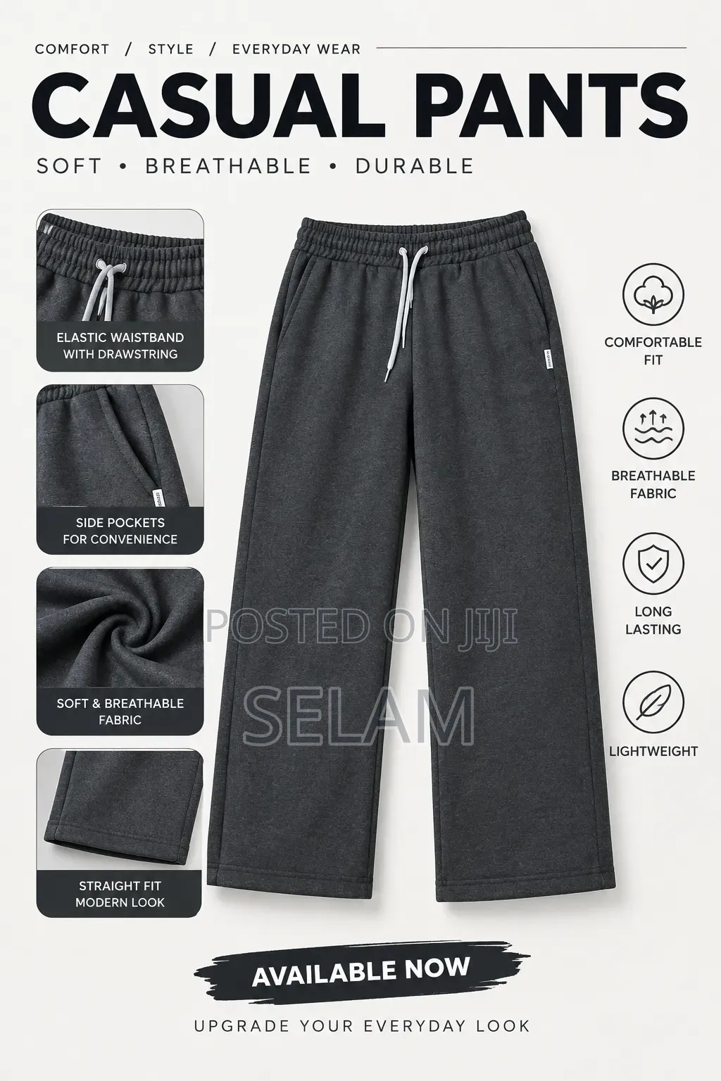 ወፍራም Quality ባጊ ቱታ ሱሪ M/L