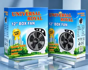 Universal Royal 12-Inch Box Fan 
 Cool Air • Super Quiet Motor