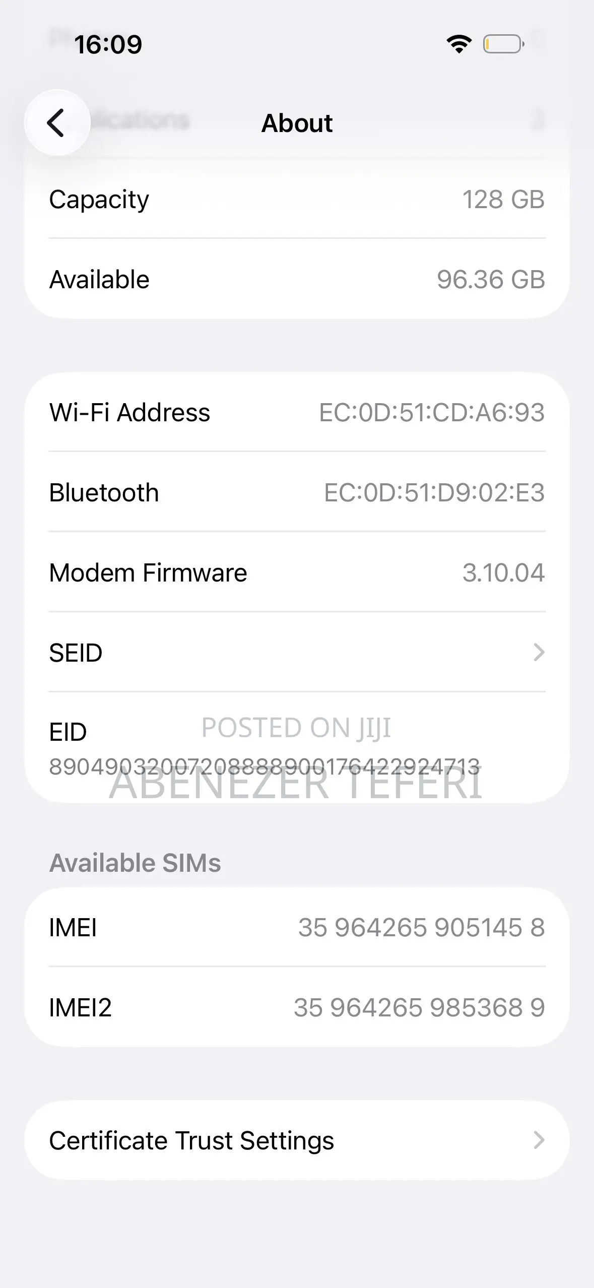 Apple iPhone 15 Pro 128 GB Blue