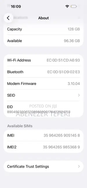 Apple iPhone 15 Pro 128 GB Blue