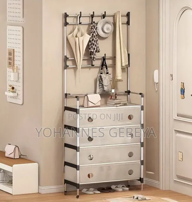 5 Layers Shoes Rack New Simple Cloth Floor Clothes Rack
