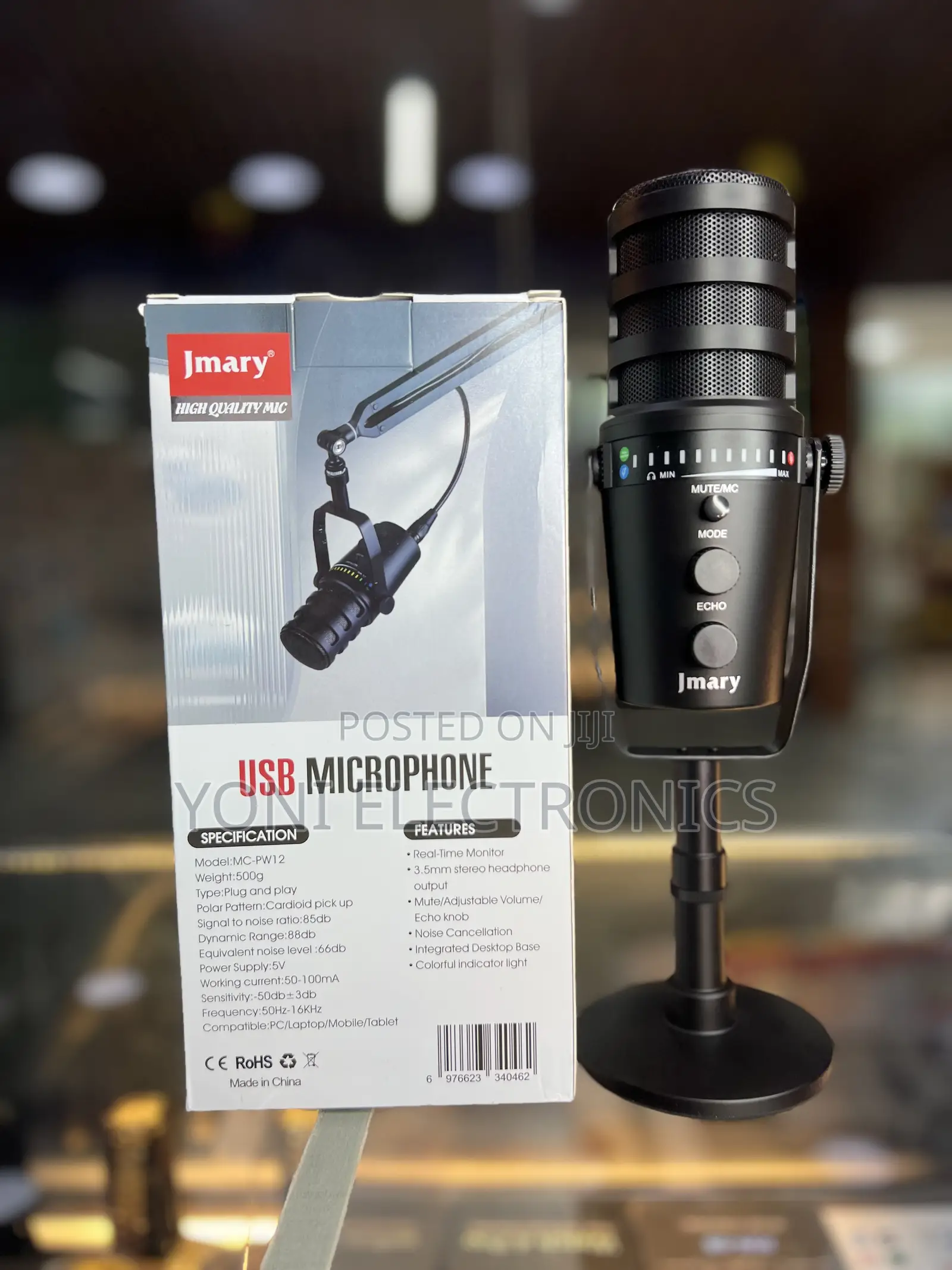 Jmary MC-PW12 Professional USB & XLR Microphone – Ideal for Podcasting