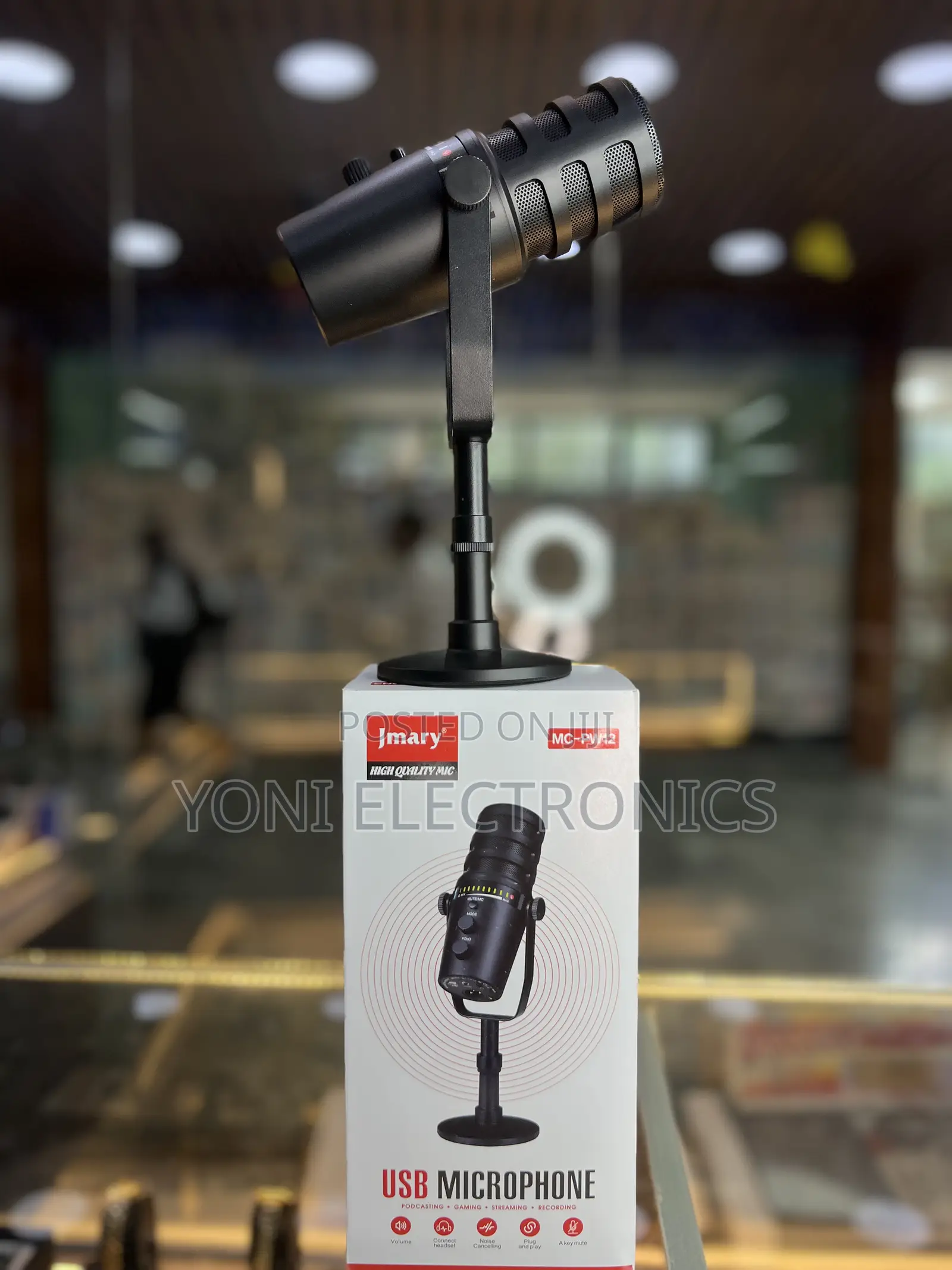 Jmary MC-PW12 USB & XLR ፕሮፌሽናል ማይክሮፎን