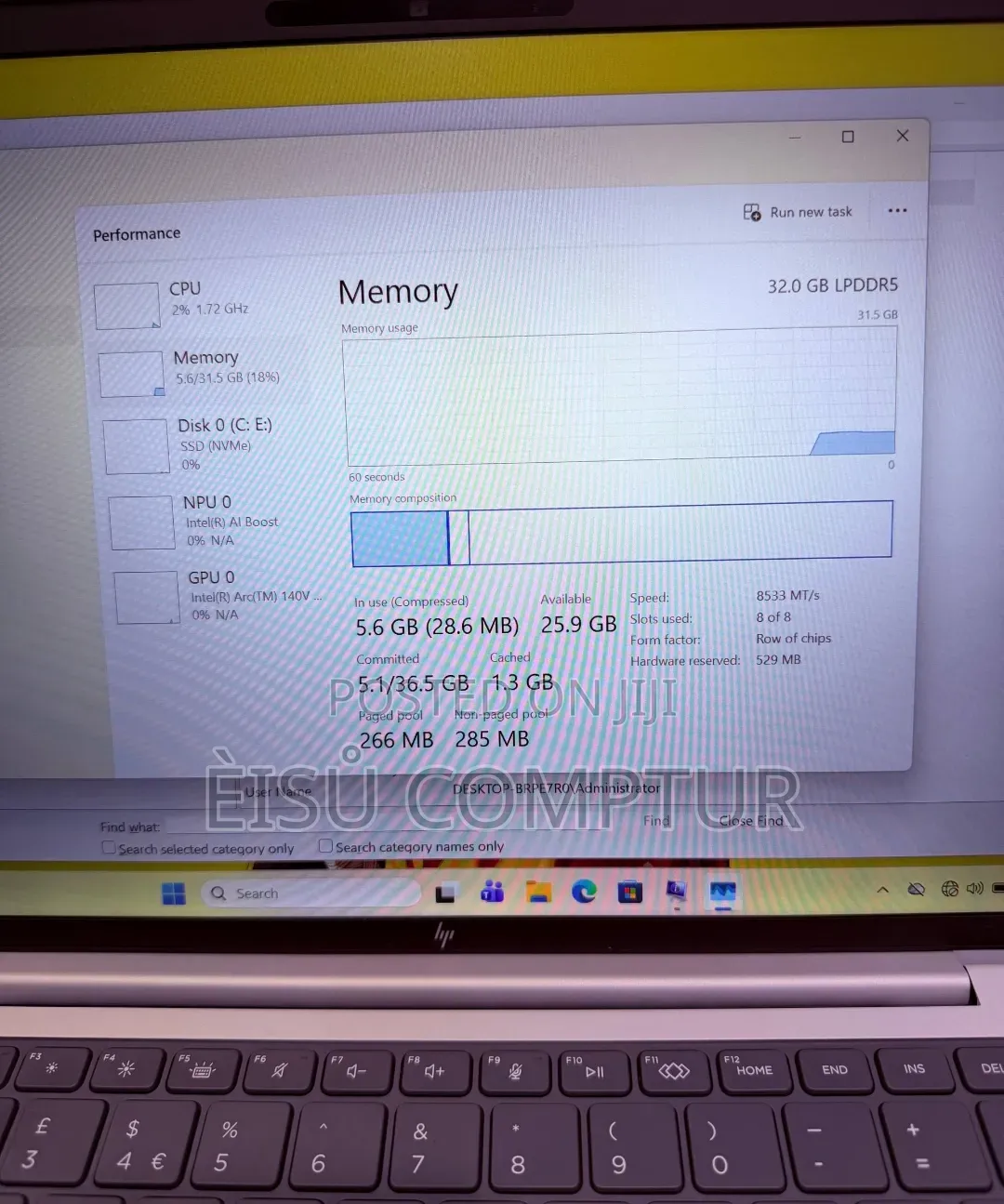 New Laptop HP EliteBook 840 G8 32GB Intel Core Ultra 7 SSD 1T