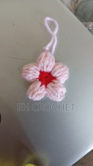 Cute Handmade Crochet Flower Keychains / Bag Charms