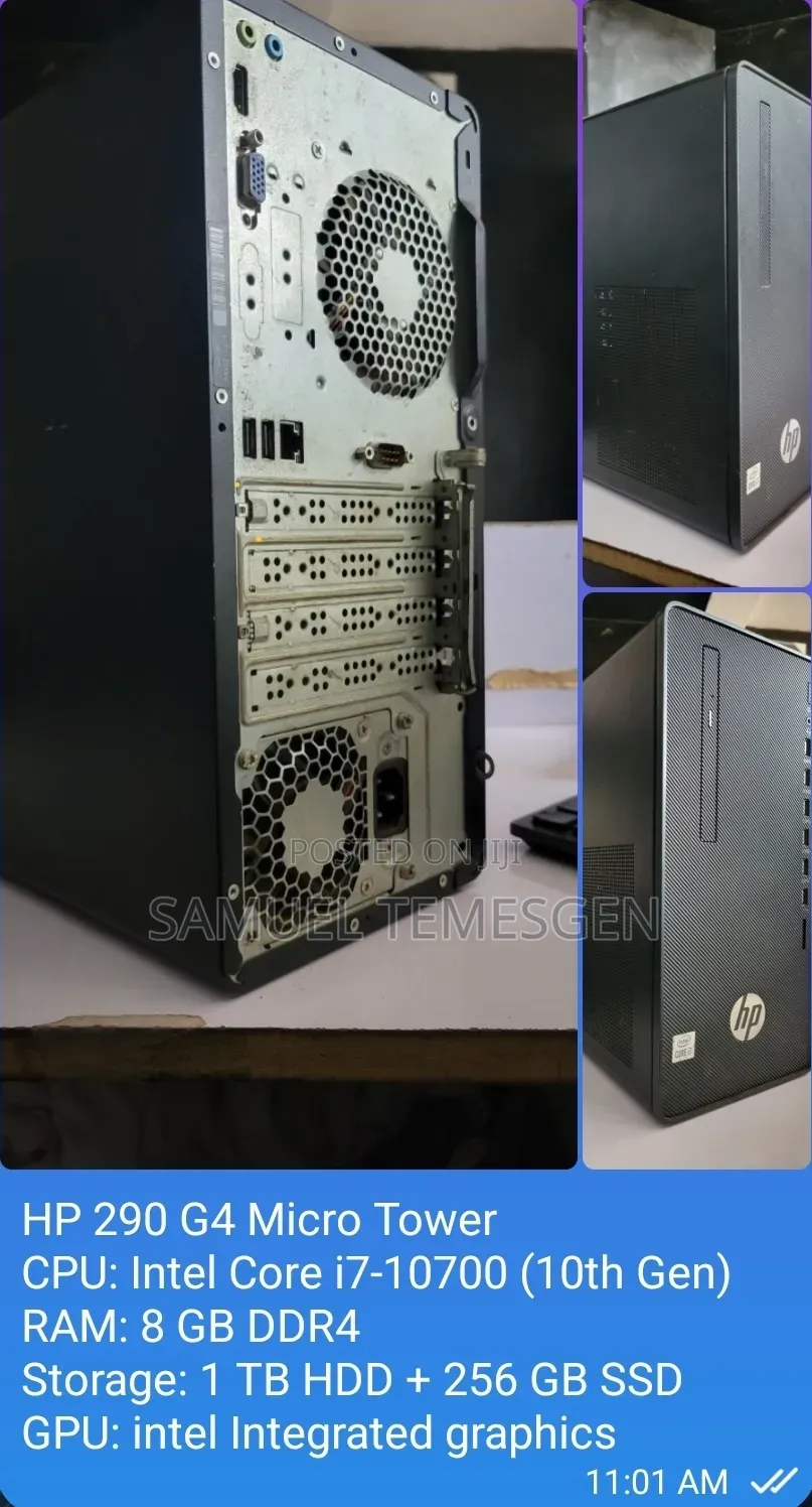 New Desktop Computer HP 290 G4 8GB Intel Core i7 HDD+SSD 1T
