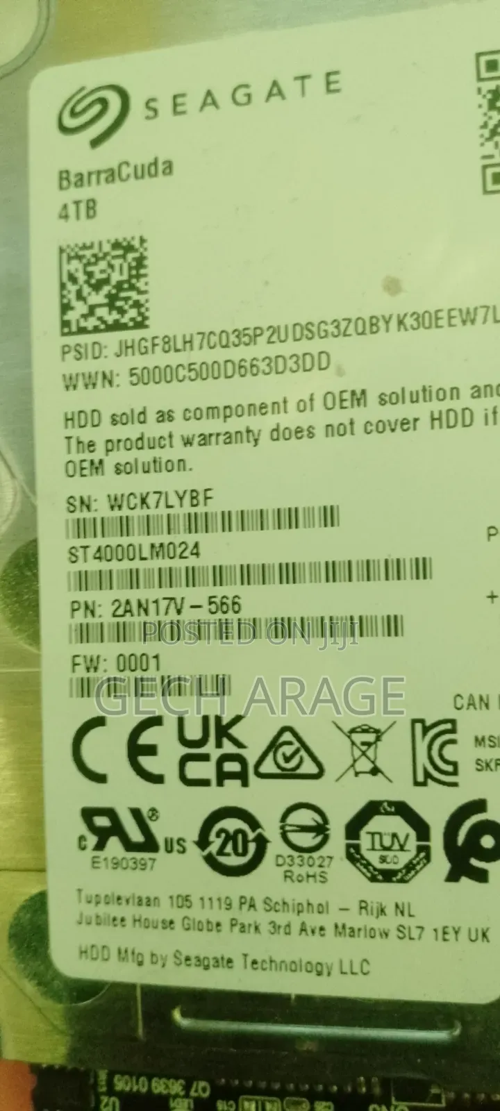 Hard Disk 4tb Health 100