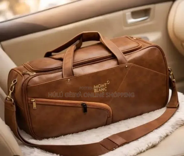 Mont Blanc Executive Leather Duffle Bag ( Brown Edition)