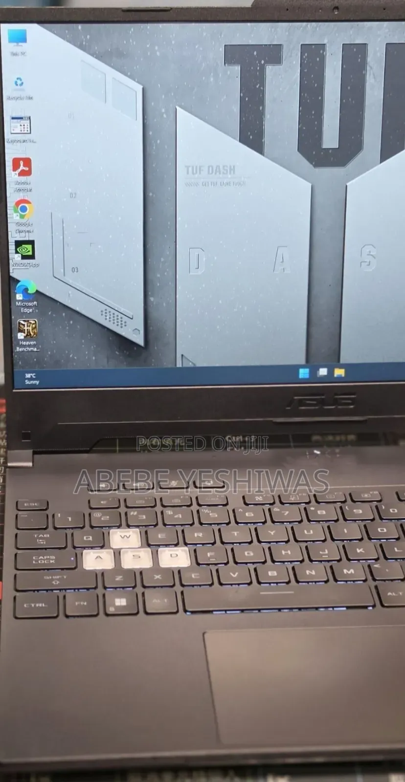 New Laptop Asus TUF Dash F15 16GB Intel Core i7 SSD 512GB