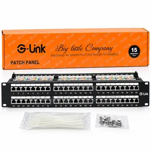 G-Link 48-Port Cat6 UTP Network Patch Panel, 1U, 19-Inch Rackmount