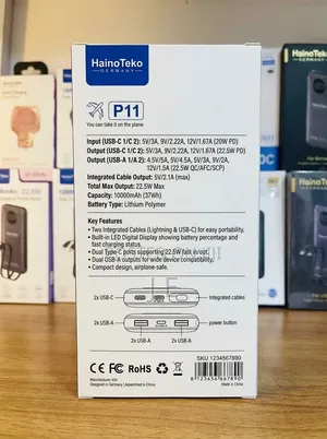 HainoTeko P11 10000mAh 22.5W Fast Charging Power Bank