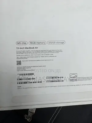 New Laptop Apple MacBook Air 2026 M5 16GB Apple M5 SSD 512GB