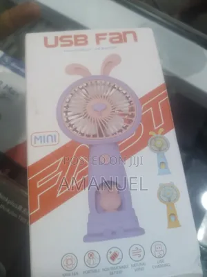 USB Mini Fan Featuring a Cute Rabbit Design