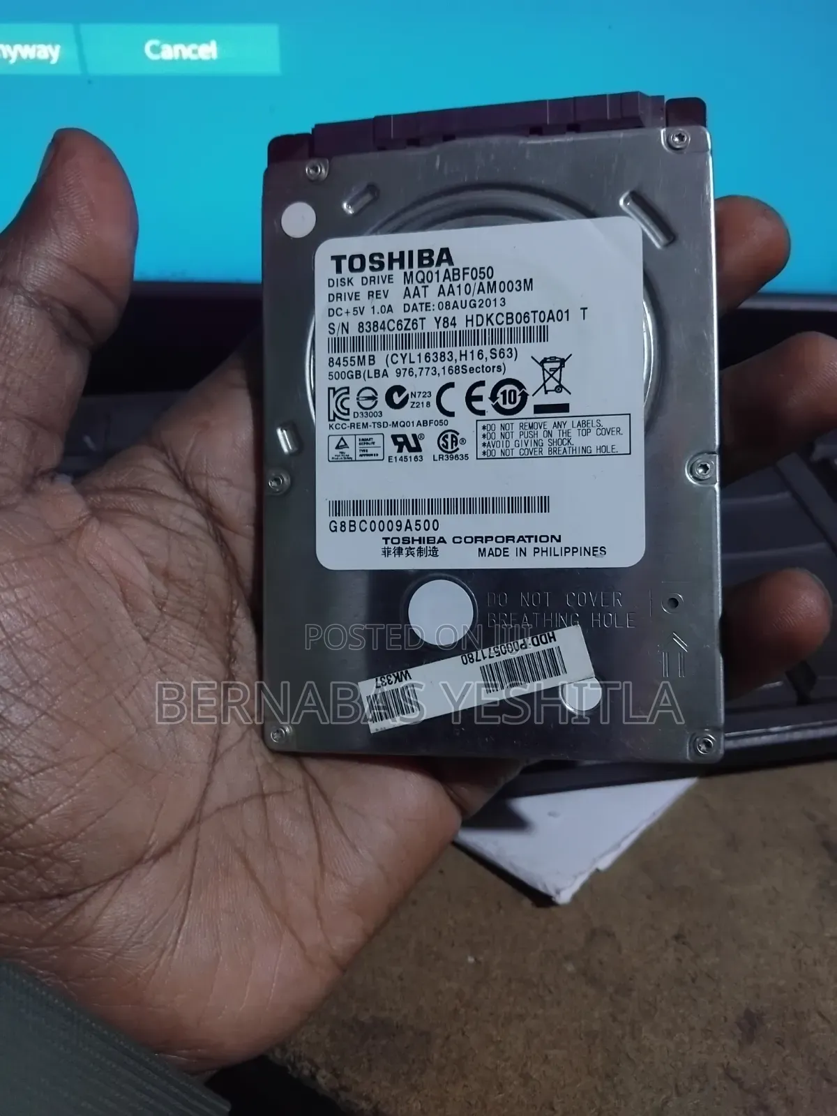 Toshiba Hard Disk Slim
