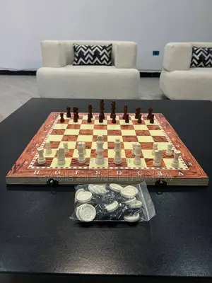 3in1 Wooden Chess Game Set | 50cm X 50cm Chess+ Checkers + Backgammon
