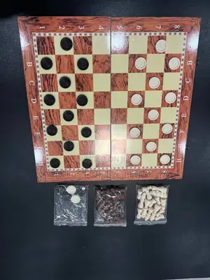 3in1 Wooden Chess Game Set | 50cm X 50cm Chess+ Checkers + Backgammon