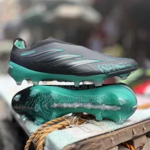 Adidas Predator Elite Laceless Firm Ground Football Black Teal/Aqua